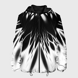 Куртка с капюшоном мужская Белый и черный - коллекция Лучи - Хуф и Ся, цвет: 3D-черный