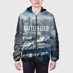 Куртка с капюшоном мужская Battlefield 2042 - КАЛЕЙДОСКОП, цвет: 3D-черный — фото 2