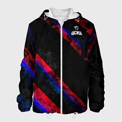 Куртка с капюшоном мужская ЦСКА Dark Theme, цвет: 3D-белый