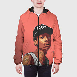 Куртка с капюшоном мужская Wiz Khalifa Art, цвет: 3D-черный — фото 2