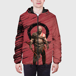 Куртка с капюшоном мужская Кратос God of War, цвет: 3D-черный — фото 2