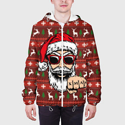 Куртка с капюшоном мужская Bad Santa Плохой Санта, цвет: 3D-белый — фото 2