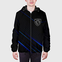 Куртка с капюшоном мужская Peugeot Пежо, цвет: 3D-черный — фото 2