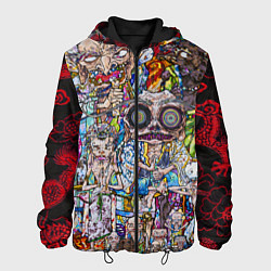 Куртка с капюшоном мужская Такаси Мураками Остров мертвых, цвет: 3D-черный