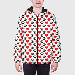 Куртка с капюшоном мужская Четвероногий Любимец, цвет: 3D-черный — фото 2
