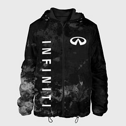 Куртка с капюшоном мужская Infiniti, Инфинити Черно серый фон, цвет: 3D-черный