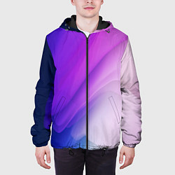 Куртка с капюшоном мужская Волновой Градиент, цвет: 3D-черный — фото 2
