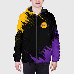 Куртка с капюшоном мужская LAKERS БРЫЗГИ КРАСОК, цвет: 3D-черный — фото 2