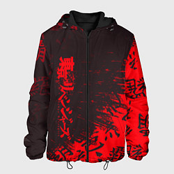 Куртка с капюшоном мужская Токийские мстители Горизонтальная надпись, цвет: 3D-черный
