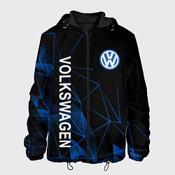 Куртка с капюшоном мужская Volkswagen, Фольцваген Геометрия, цвет: 3D-черный