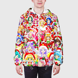 Куртка с капюшоном мужская Все аниме персонажи Новый год, цвет: 3D-белый — фото 2