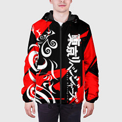 Куртка с капюшоном мужская TOKYO REVENGERS ТОСВА RED VER, цвет: 3D-черный — фото 2