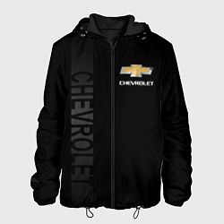 Куртка с капюшоном мужская Chevrolet, Chevrolet Боковая полоса, цвет: 3D-черный