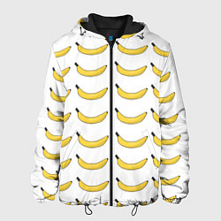 Куртка с капюшоном мужская Крупный Банановый рай, цвет: 3D-черный