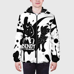 Куртка с капюшоном мужская BLACK AND WHITE BENDY, цвет: 3D-черный — фото 2
