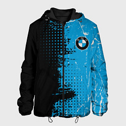 Куртка с капюшоном мужская BMW - КРАСКИ, цвет: 3D-черный