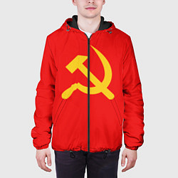 Куртка с капюшоном мужская Красный Советский союз, цвет: 3D-черный — фото 2
