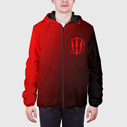 Куртка с капюшоном мужская ВЕДЬМАК 3 - Символ в Круге, цвет: 3D-черный — фото 2