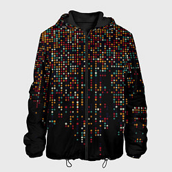 Куртка с капюшоном мужская Цветные точки, цвет: 3D-черный
