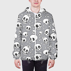 Куртка с капюшоном мужская Skulls & bones, цвет: 3D-белый — фото 2