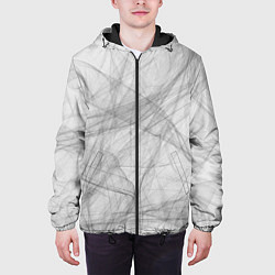 Куртка с капюшоном мужская Коллекция Get inspired! Абстракция 528-345-Gi-fl44, цвет: 3D-черный — фото 2