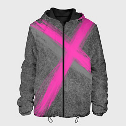 Куртка с капюшоном мужская Коллекция Get inspired! Pink cross Абстракция Fl-4, цвет: 3D-черный