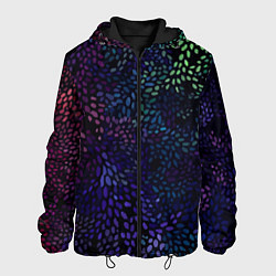 Куртка с капюшоном мужская РзазНоцветные ЛиСты, цвет: 3D-черный