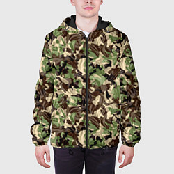 Куртка с капюшоном мужская Мятый Камуфляж, цвет: 3D-черный — фото 2