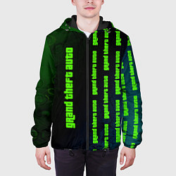 Куртка с капюшоном мужская GTA 5 Разводы, цвет: 3D-черный — фото 2