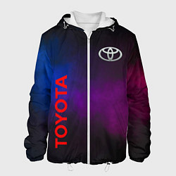 Куртка с капюшоном мужская Toyota - неоновый дым, цвет: 3D-белый