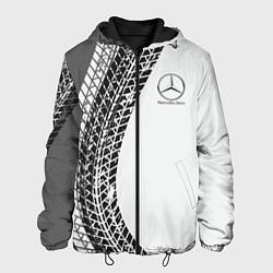 Куртка с капюшоном мужская Mercedes-Benz дрифт, цвет: 3D-черный