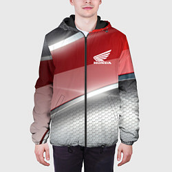 Куртка с капюшоном мужская Honda Текстура, цвет: 3D-черный — фото 2