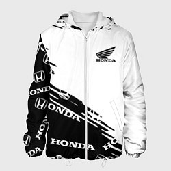 Куртка с капюшоном мужская Honda sport pattern, цвет: 3D-белый