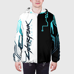 Куртка с капюшоном мужская Cyberpunk 2077 Game, цвет: 3D-белый — фото 2