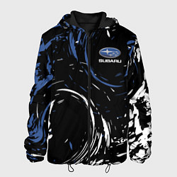 Куртка с капюшоном мужская Subaru - Круговорот, цвет: 3D-черный