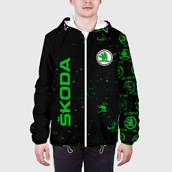 Куртка с капюшоном мужская Skoda: Sport Auto, цвет: 3D-белый — фото 2