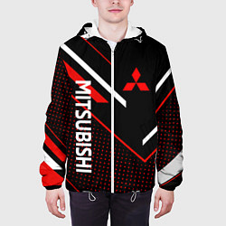 Куртка с капюшоном мужская Митсубиси, Mitsubishi Спорт, цвет: 3D-белый — фото 2