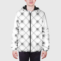 Куртка с капюшоном мужская Геометрия квадрат, цвет: 3D-черный — фото 2
