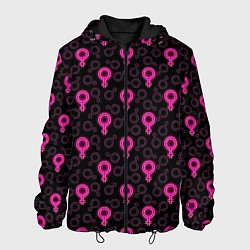 Куртка с капюшоном мужская Женский Знак Венеры, цвет: 3D-черный
