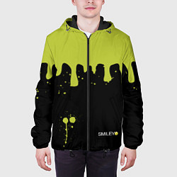 Куртка с капюшоном мужская Smiley Смайл Брызги, цвет: 3D-черный — фото 2