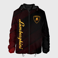 Куртка с капюшоном мужская Lamborghini Ламборгини, цвет: 3D-черный