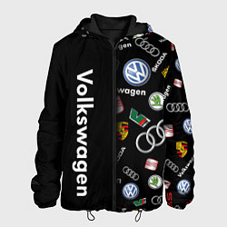 Куртка с капюшоном мужская Volkswagen Group Half Pattern, цвет: 3D-черный