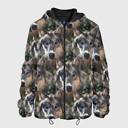 Куртка с капюшоном мужская Волки клипарт wolfs, цвет: 3D-черный