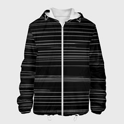 Мужская куртка Узор H&S Полосы Черно-белый 119-9-35-5-f-2