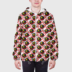 Куртка с капюшоном мужская БИАТЛОН ЛОГО ПАТТЕРН, цвет: 3D-белый — фото 2