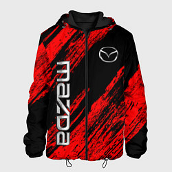Куртка с капюшоном мужская Mazda Мазда красно черный, цвет: 3D-черный