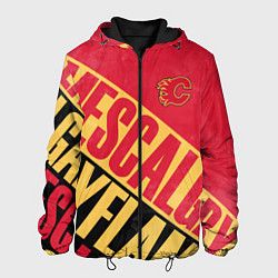 Куртка с капюшоном мужская Calgary Flames Калгари Флэймз, цвет: 3D-черный