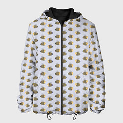 Куртка с капюшоном мужская Веселые пчелы в полете, цвет: 3D-черный