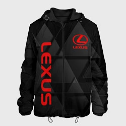 Куртка с капюшоном мужская LEXUS ЛЕКСУС ТРЕУГОЛЬНИКИ, цвет: 3D-черный