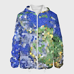 Мужская куртка Планета Земля - пиксельный рисунок